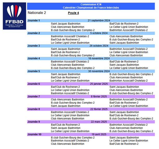 Calendrier n2